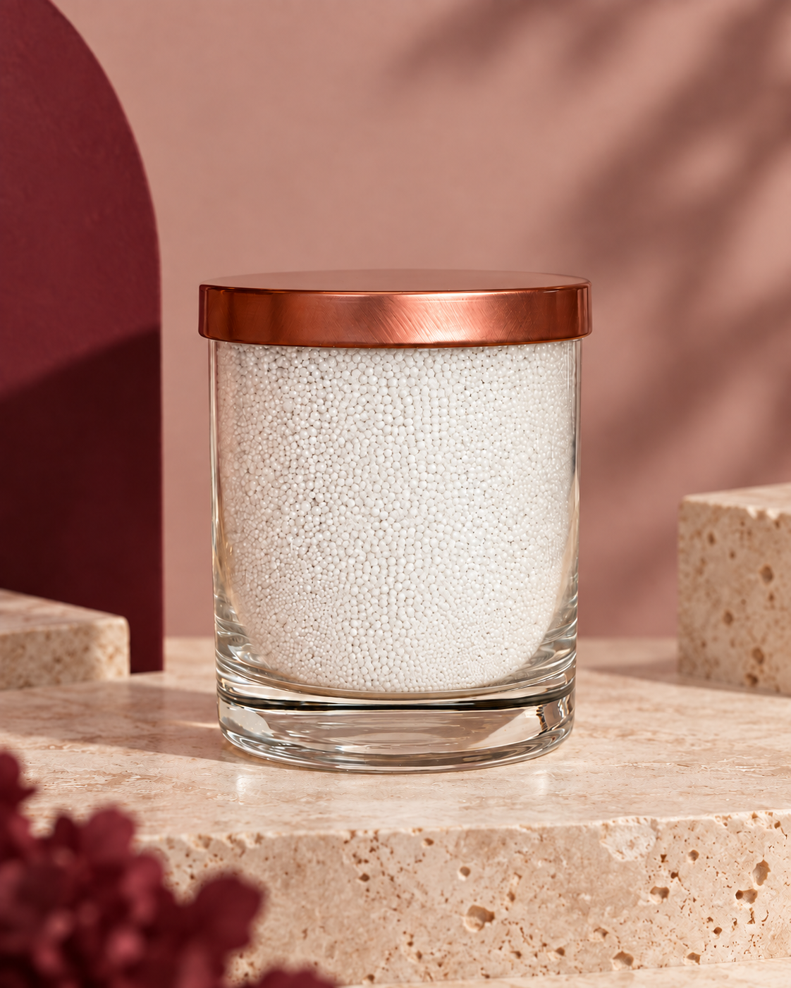 Nordic Lights Pearl Candle in Glass