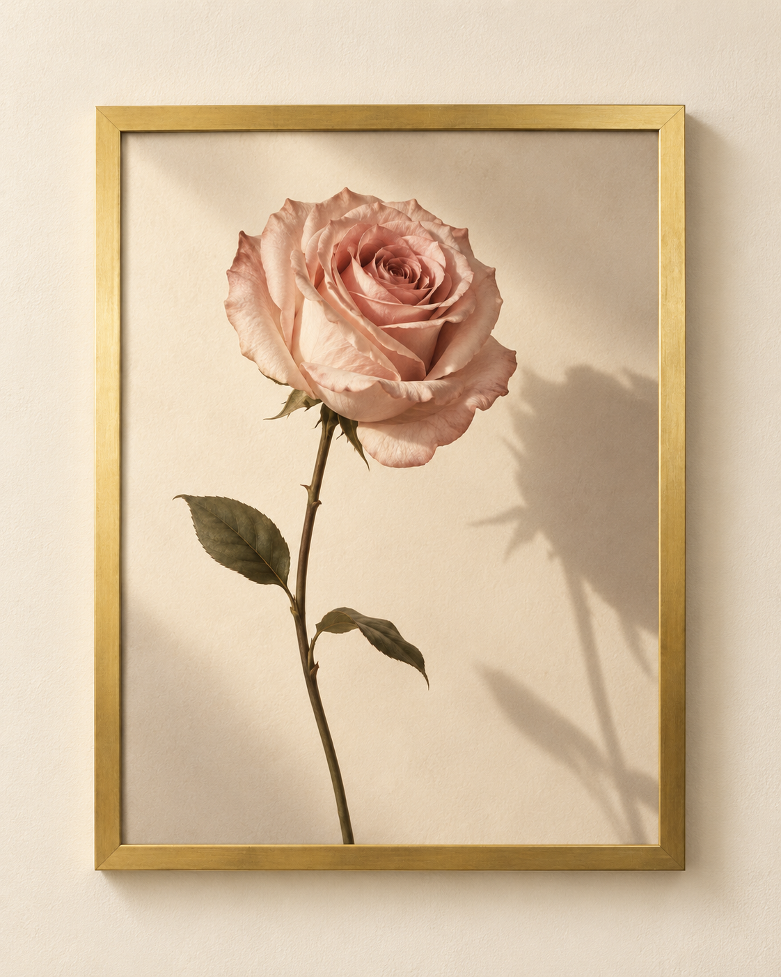 The Single Rose — Framed Art Print