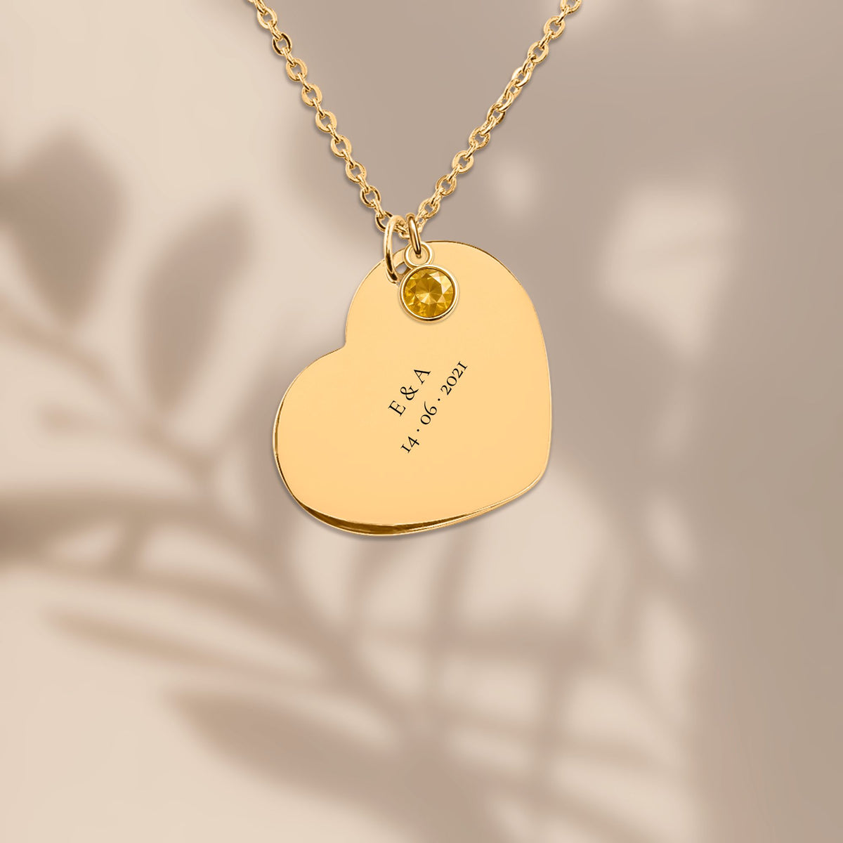 THE MOMENT HEART – Personalized Birthstone Necklace