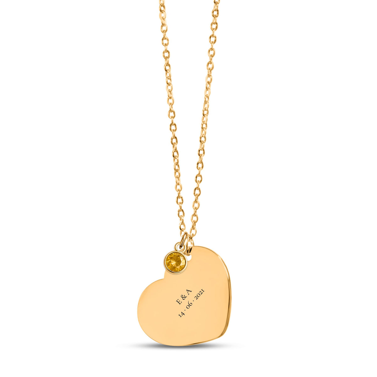 THE MOMENT HEART – Personalized Birthstone Necklace